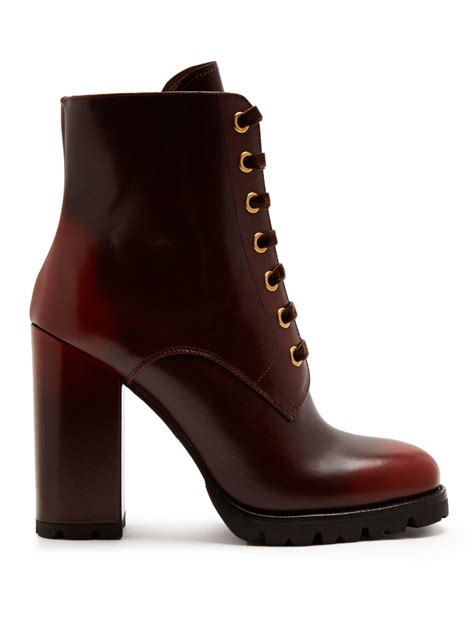 brown leather prada boots womens|prada ankle boots women's.